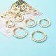 Orecchini a cerchio in ottone con perle di perle naturali EJEW-JE04565-2