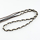 Diademas de cordón de ante trenzado de plumas teñidas para mujer OHAR-R183-01-4