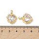 Valentine's Day Brass Micro Pave Clear Cubic Zirconia Pendants KK-K360-22G-3