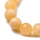 Естественный желтый нефритовый шарик нити G-K121-01-12mm-6