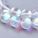 Chapelets de perles en pierre de lune synthétique G-E468-G01-6mm-3