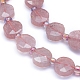 Chapelets de perles aux fraises en quartz naturel G-L552L-01A-2