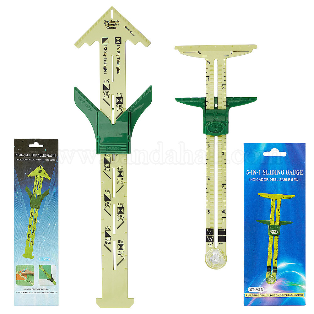 Wholesale 5in1 Sliding Gauge Measuring Sewing Ruler Tool