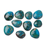 Régalite naturelle / jaspe impérial / cabochons de jaspe sédiment marin, teinte, pépites, bleu, 28~33x23.9~25x6~7.2mm