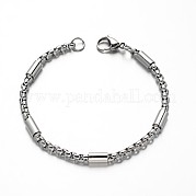 Браслеты-цепочки из нержавеющей стали 304 BJEW-M125-01P