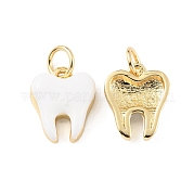 Подвески из латуни с покрытием из эмали KK-C021-03G