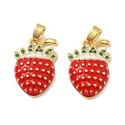 Подвески из клубничной латуни с микропаве из кубических цирконий KK-M325-14B-G