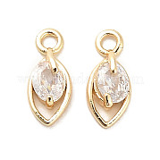 Латунные микропаве прозрачные кубические циркониевые подвески KK-C054-10G