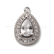 Латунные микро проложить кубического циркония подвески KK-F895-11P