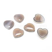 Серый натуральный агата кабошоны G-T029-23x25mm-12