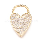 Латунные микропаве прозрачные подвески с фианитом ZIRC-L097-004G