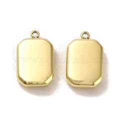 Colgantes de acero inoxidable 304, encantos de octágono, real 14k chapado en oro, 15x9.5x4mm, agujero: 1.2 mm