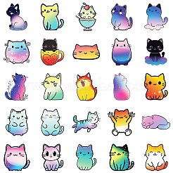 50шт. бумажные наклейки с изображением мультяшного кота STIC-C012-02