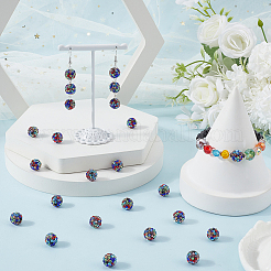 100 шт. бусины из полимерной глины со стразами RB-SC0001-14