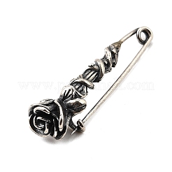 925 роза из стерлингового серебра с ротанговыми булавками JEWB-Q050-02AS