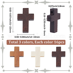 48 Stück Holzanhänger in 3 Farben&nbsp;WOOD-SC0002-27