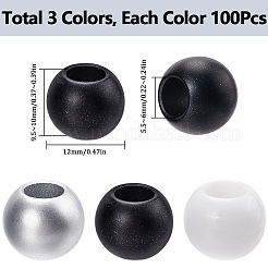 300шт 3 стиля акриловые европейские бусины DIY-SP0001-16