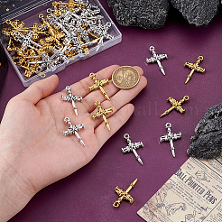 50 шт. 2-х цветные подвески из цинкового сплава в тибетском стиле FIND-GA0007-33