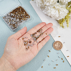 960 pièces 2 couleurs galvanoplastie perles de rocaille en verre&nbsp;SEED-NB0002-02