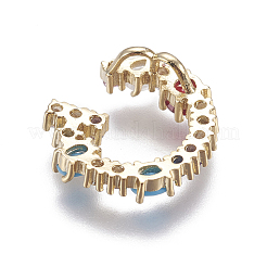 Подвески латунные горный хрусталь X-ZIRC-E517-04G-G