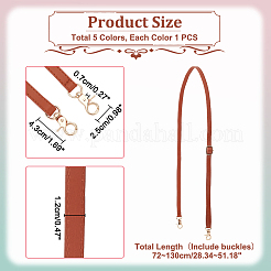 5 шт. 5-х цветные регулируемые ремни для сумки из искусственной кожи FIND-WR0009-77B