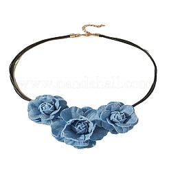 Ensembles tour de cou et boucles d'oreilles à tige en polyester rose 3d&nbsp;FS-WG5AEB6-01