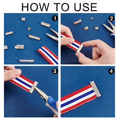 48 шт. 8 стиля латунных ленточных обжимных наконечников&nbsp;KK-PH0010-05