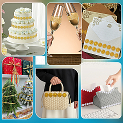 20 ярд двухсторонних лент из полиэстера с цветочным кружевом&nbsp;SRIB-PH0001-69