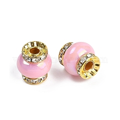 Бусины из смолы с латунными стразами рондель KK-H490-05G-01
