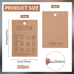 120 шт. ценники ручной работы из крафт-бумаги CDIS-FG0001-60