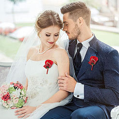 Тканевая роза цветок бутоньерка брошь со стразами&nbsp;AJEW-WH0258-294A