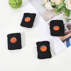 Ремешок на запястье из акрилового волокна с рисунком баскетбола&nbsp;AJEW-WH20006-254