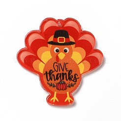 Полупрозрачные подвески из смолы на день благодарения&nbsp;RESI-K019-10B