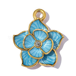 Anhänger aus Edelstahl 304 mit tiefblauem Emaille&nbsp;SA-OY001-98G