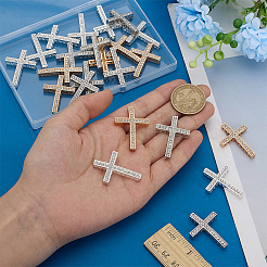 24шт 3 цвета подвески из сплава со стразами&nbsp;FIND-FG0005-30