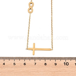 Colliers à maillons croisés en acier inoxydable 304 à vocation religieuse&nbsp;NJEW-H093-06G