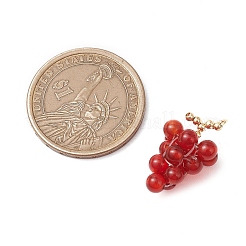 4 шт. 4-цветные круглые подвески из натурального кварцевого кристалла&nbsp;PALLOY-TA00204