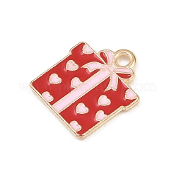 Подвески из сплава с эмалью ко дню святого валентина&nbsp;ENAM-I084-01KCG-15