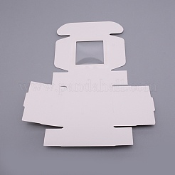 Красно-бумажные картонные шкатулки для драгоценностей CON-WH0039-15A