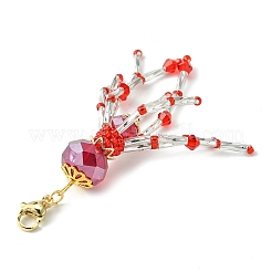 Подвески из стеклянных бусин в виде осьминога&nbsp;HJEW-MZ00030