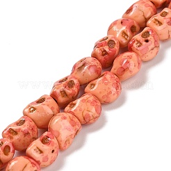 Синтетических нитей бирюзовые бусы&nbsp;TURQ-F019-02G