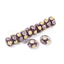 Handgefertigte Glasperlen mit Messingkern im europäischen Stil&nbsp;LAMP-N044-04S-03
