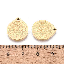 Pendentifs en acier inoxydable 304 représentant la Vierge Marie&nbsp;STAS-T073-04B-G