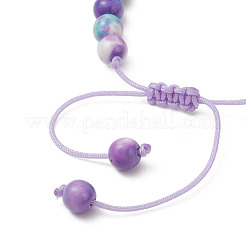 Браслеты из плетеных бусин для женщин из натурального окрашенного морского белого нефрита&nbsp;BJEW-JB13118