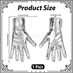 Glänzende PU-Lederhandschuhe für Damen&nbsp;AJEW-CL0003-04A