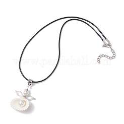 Ожерелья с подвесками в виде ракушек NJEW-MZ00111-02