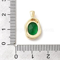 Goldenen Messing Mikro ebnen Zirkonia Anhänger&nbsp;KK-U031-02G-04