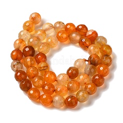 Окрашенные и нагретые нити натуральных агатовых бус с жилами дракона&nbsp;G-P539-A01-19