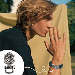 1шт латунные пряжки в виде волка KK-GA0002-23A