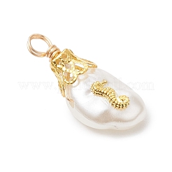 Подвески из АБС-пластика с имитацией жемчуга в виде морских организмов&nbsp;PALLOY-JF04789